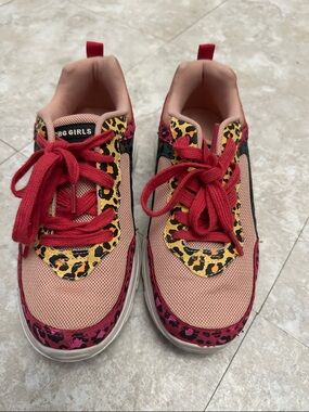 BCBGirls Pink Leopard Accent Women's Sneakers